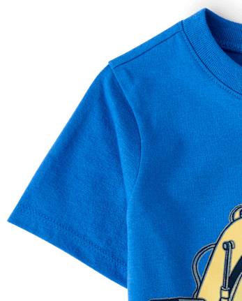Toddler Boys Excavator Graphic Tee - COBALT SEA
