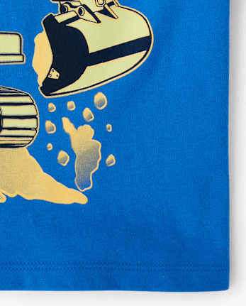 Toddler Boys Excavator Graphic Tee - COBALT SEA
