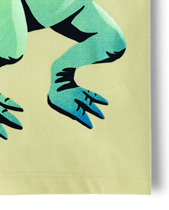 Toddler Boys Dino Volcano Graphic Tee - MATCHA CREAM CL