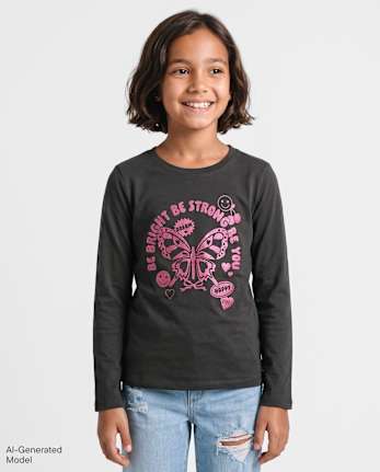 Girls Be Bright Be Strong Be You Graphic Tee - MOTOROIL