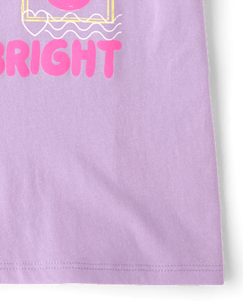 Girls Shine Bright Graphic Tee - ORCHID BREEZE