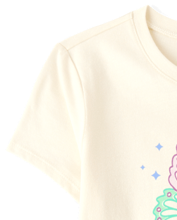Girls Butterflies Graphic Tee - FAIR IVORY