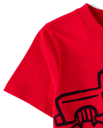 Toddler Boys Valentine's Day Monster Truck Graphic Tee - RUBY