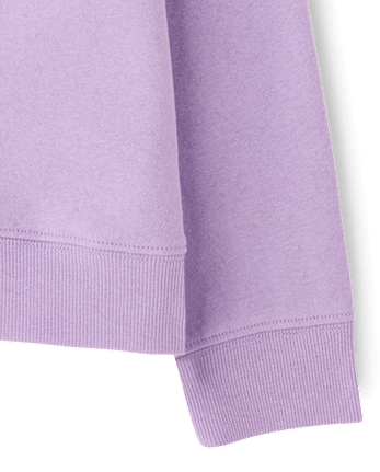 Girls Bow Premium Fleece Graphic Sweatshirt - ORCHID BREEZE
