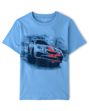 Boys Racecar Graphic Tee - GLOBE BLUE