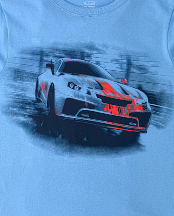 Boys Racecar Graphic Tee - GLOBE BLUE
