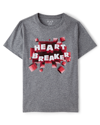 Boys Valentine's Day Heartbreaker Graphic Tee - S/D CHALKBOARD