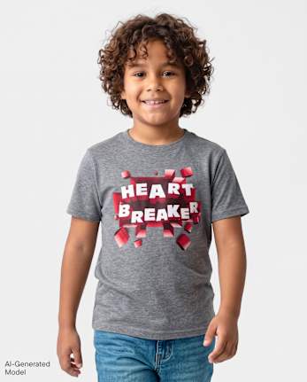 Boys Valentine's Day Heartbreaker Graphic Tee - S/D CHALKBOARD