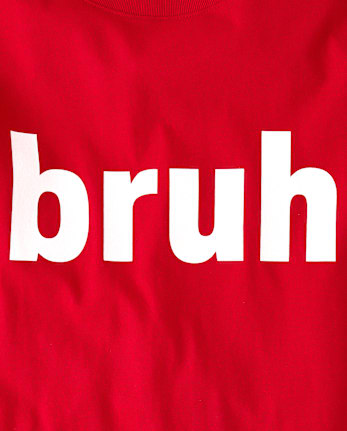 Boys Valentine's Day Bruh Graphic Tee - RUBY