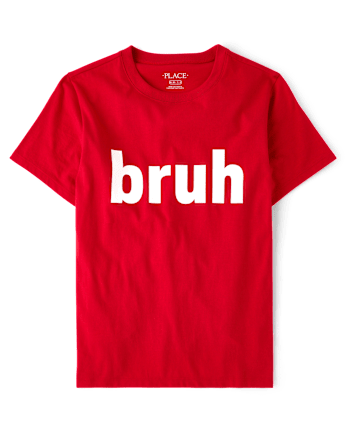 Boys Valentine's Day Bruh Graphic Tee - RUBY