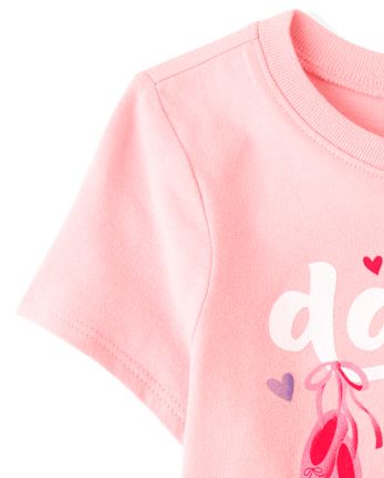 T-shirt graphique pour petites filles qui dansent toute la journée - ROSE POTTERY