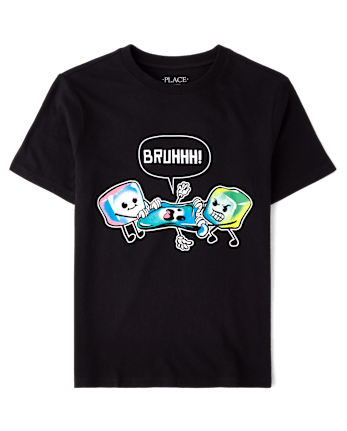 Boys Squishy Bruh Graphic Tee - BLACK