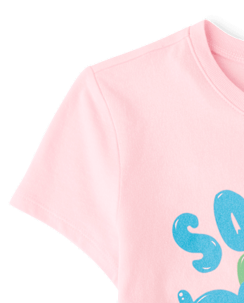 Girls Squish Squad Graphic Tee - ROSE MIST