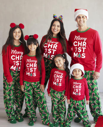 Matching Family Pajamas - Merry Christmas Candy Collection