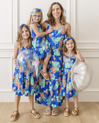 Mommy And Me Outfits - Tropical Blues Collection