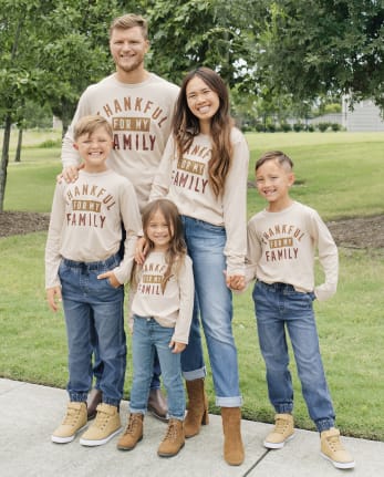 Matching Family Graphic Tees - Thankful For Family Collection