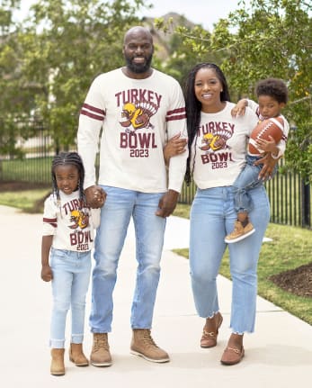 Matching Family Graphic Tees - Turkey Bowl Collection