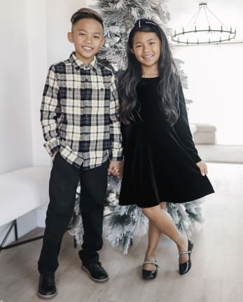Coordinating Family Outfits - Black & White Christmas Collection