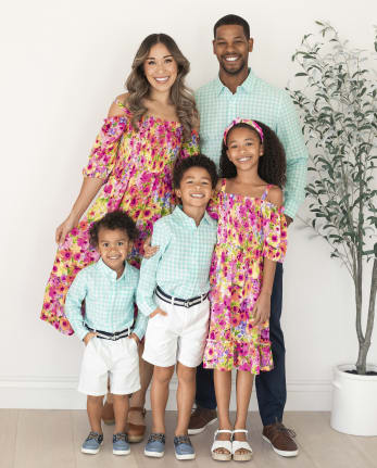 Coordinating Family Outfits - Floral Gingham Collection
