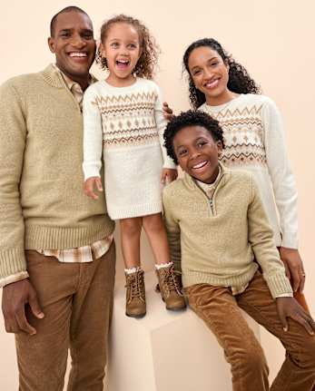 Coordinating Family Outfits - Neutral Fairisle Collection