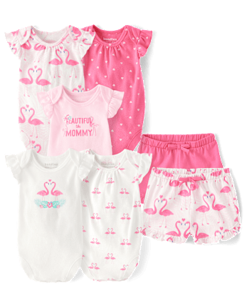 Baby Girls Outfit Set - Pink Flamingo Collection