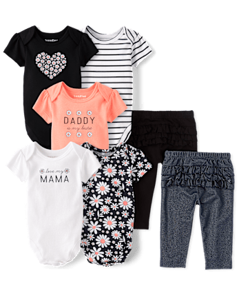 Baby Girls Outfit Set - Floral Family Collection