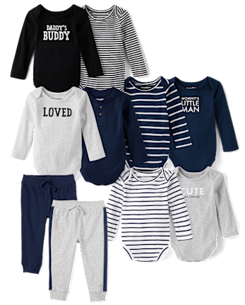 Baby Boys Outfit Set - Striped Family Collection