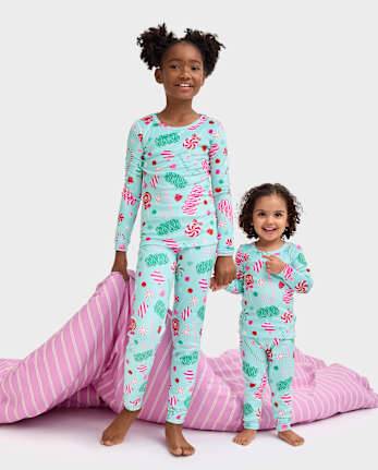 Matching Girls Pajamas - Holiday Candy Collection