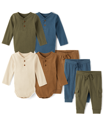 Baby Boys Outfit Set - Solid Neutrals Collection