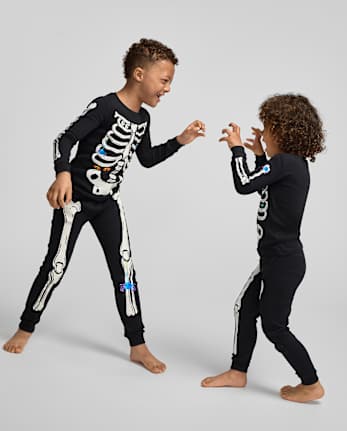 Matching Kids Pajamas - Glow Skeleton Collection
