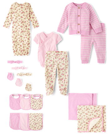 Baby Girls Essentials Gift Set - Floral Collection