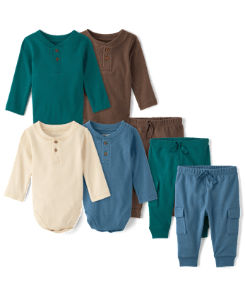 Baby Boys Outfit Set - Henley Cargo Collection