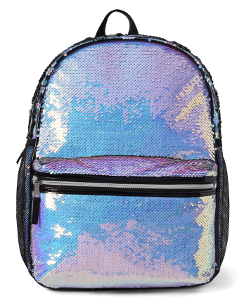 Sac à dos holographique à paillettes pour fille