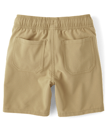 Paquete de 2 pantalones cortos tipo jogger sin cierres de secado rápido para niños