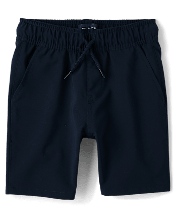 Boys Quick Dry Pull On Jogger Shorts 2-Pack
