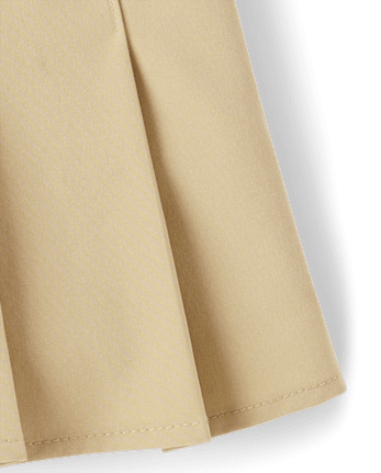 Falda pantalón plisada de secado rápido uniforme para niñas, paquete de 2