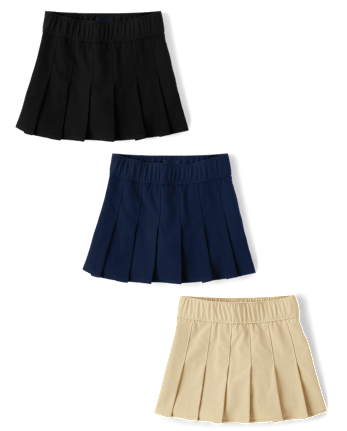 Girls Uniform Quick Dry Pleated Skort -Pack