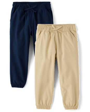 Girls Quick Dry Pull On Jogger Pants 2-Pack