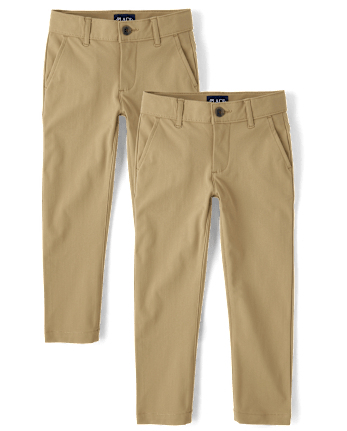 Boys Uniform Quick Dry Skinny Premium Chino Pants -Pack