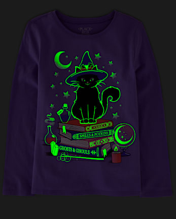 Girls Glow Halloween Graphic Tee 2-Pack