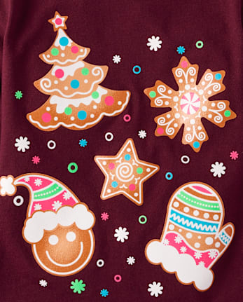 Baby And Toddler Girls Christmas Dessert Graphic Tee 2-Pack