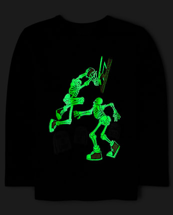 Boys Glow Skeleton Graphic Tee 2-Pack