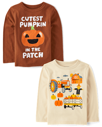 Baby And Toddler Boys Harvest Graphic Tee 2-Pack