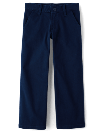 Girls Uniform Wide Leg Chino Pants 2-Pack