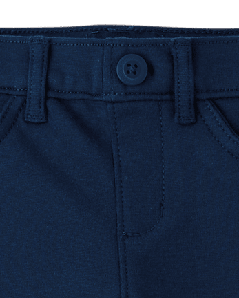 Girls Uniform Ponte Knit Pull On Flare Pants 2-Pack
