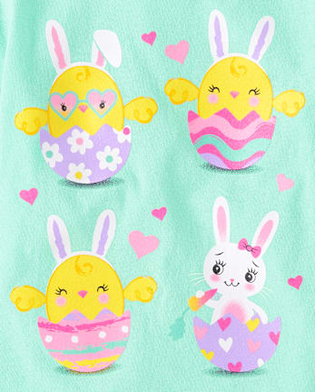 Baby And Toddler Girls Easter Graphic Tee 2-Pack
