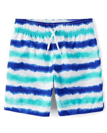 Boys Striped Rashguard Swimsuit