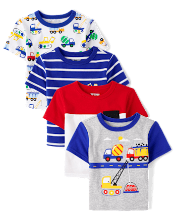 Baby And Toddler Boys Construction 8-Piece Outfit Set