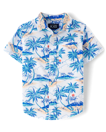 Baby And Toddler Boys Palm Tree 2-Piece Outfit Set