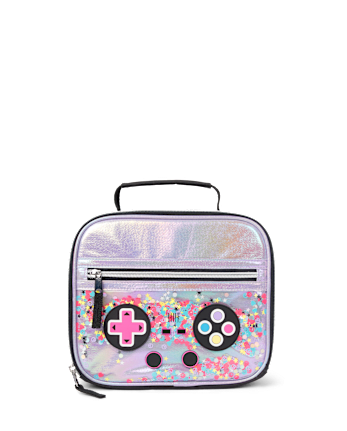 Girls Iridescent Shakey Video Game Backpack 2-Piece Set